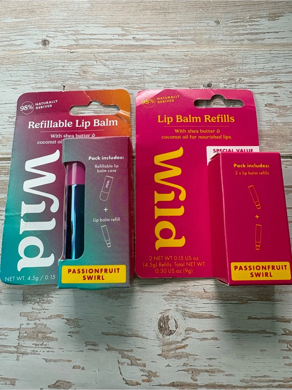 Wild Refillable Lip Balm - Passionfruit Swirl